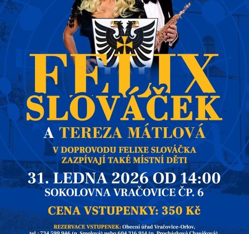Koncert ve Vračovicích - Felix Slováček a Tereza Mátlová